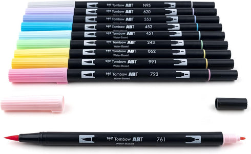 MARK DUAL BRUSH PEN PASTEL TOMBOW 10PC SET MARKER